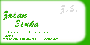 zalan sinka business card